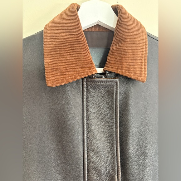 Massimo Dutti Black and Brown Bomber Jacket - Picture 6 of 14